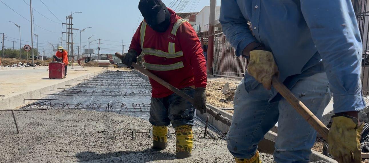 Las obras de pavimentación avanzan dentro de lo proyectado por la Alcaldía de Soledad. 
