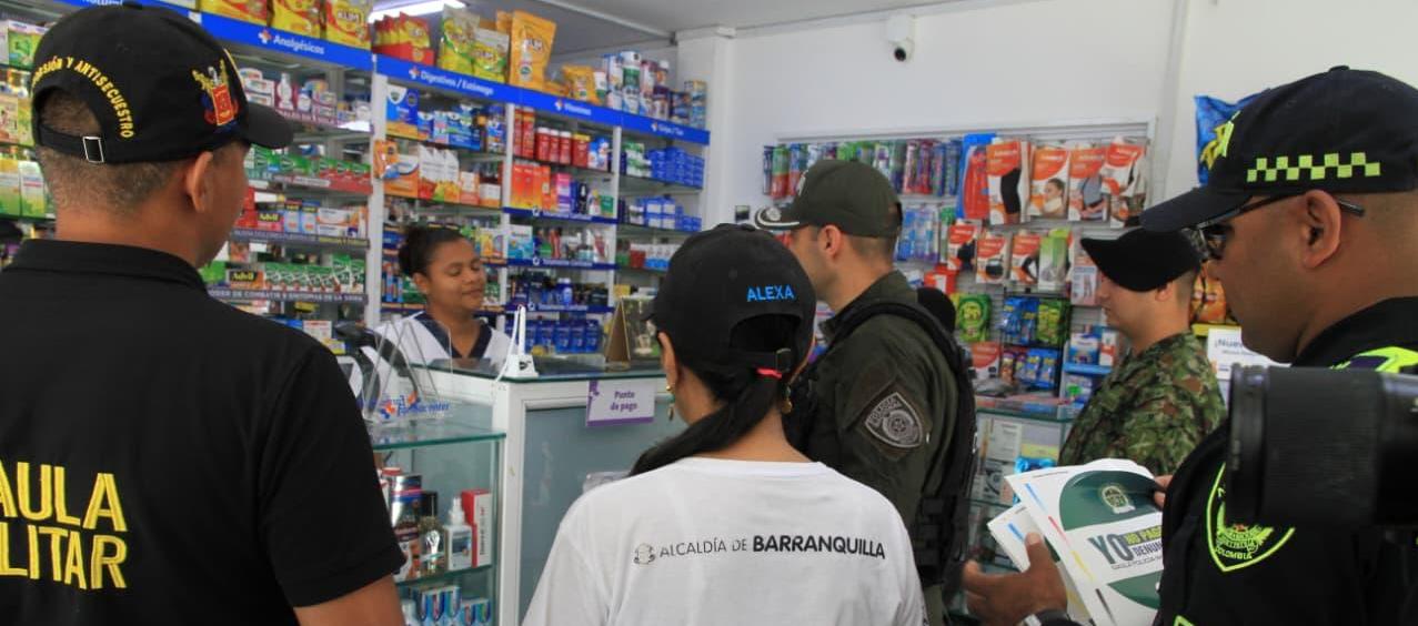 Unidades del Gaula y Ejército reforzando seguridad en los barrios.