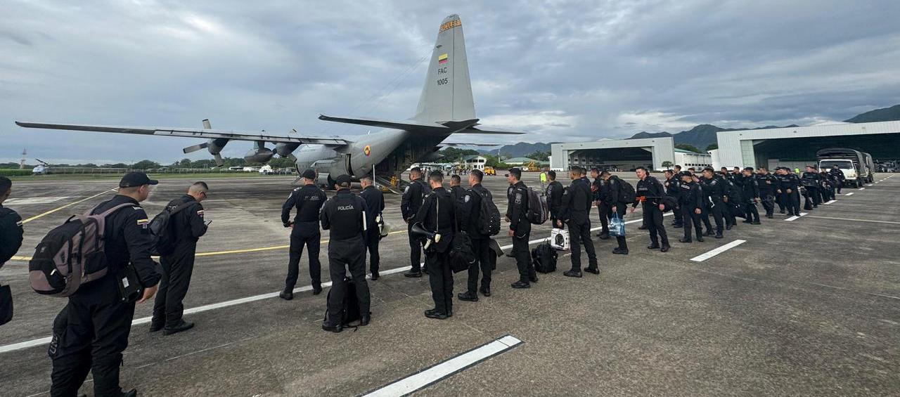 Uno de los aviones Hércules.