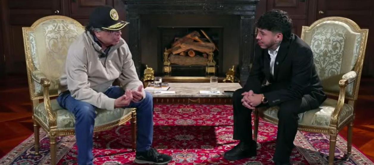 El Presidente Gustavo Petro y Luis Fernando Villa Álvarez, conocido como Westcol.