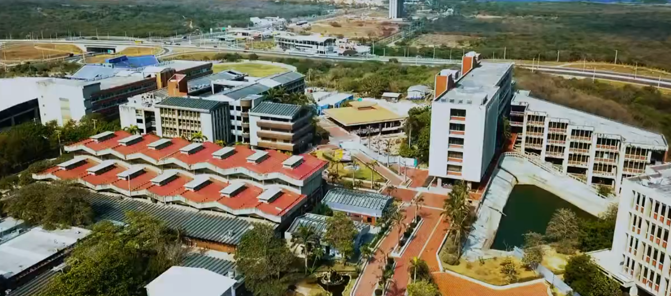 Vista aérea de la Universidad del Atlántico. 
