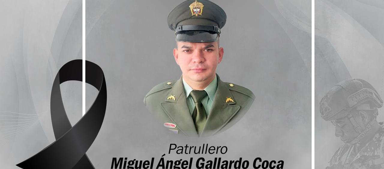Patrullero Miguel Ángel Gallardo.