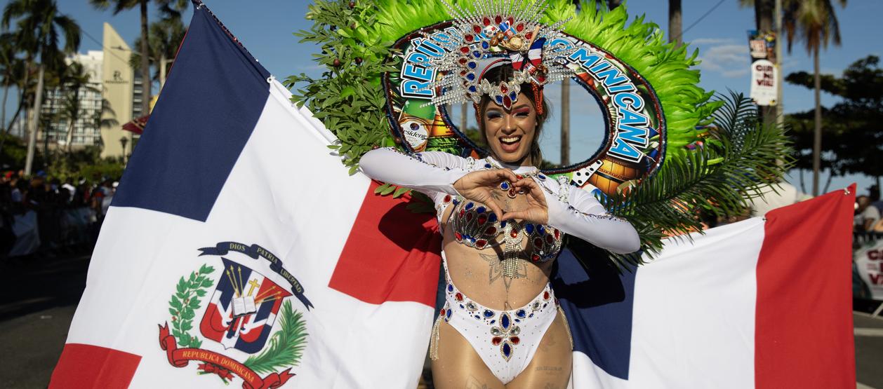 Desfile Nacional de Carnaval en Santo Domingo.