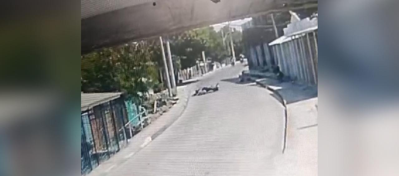 Zona del accidente en el barrio Santo Domingo.