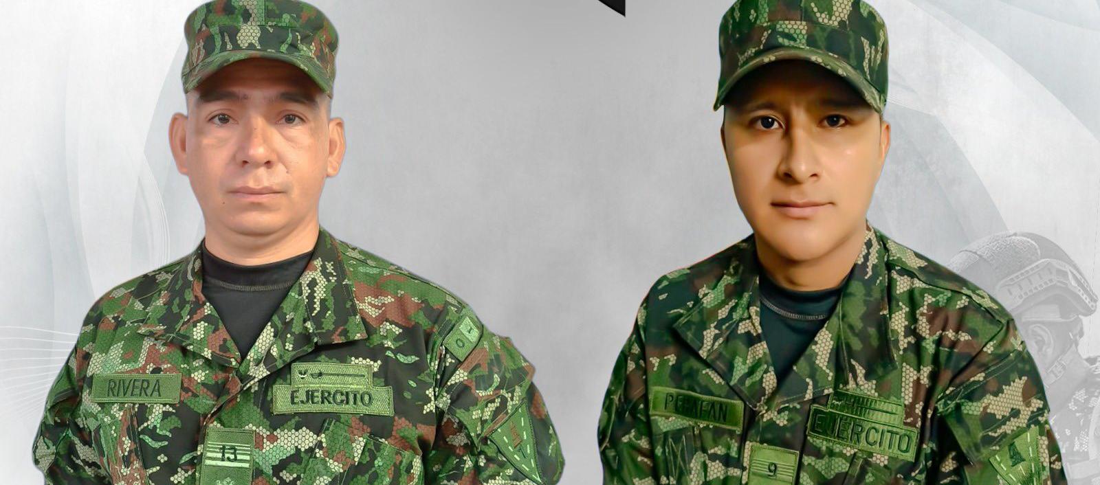 Los dos soldados asesinados en el hostigamiento. 