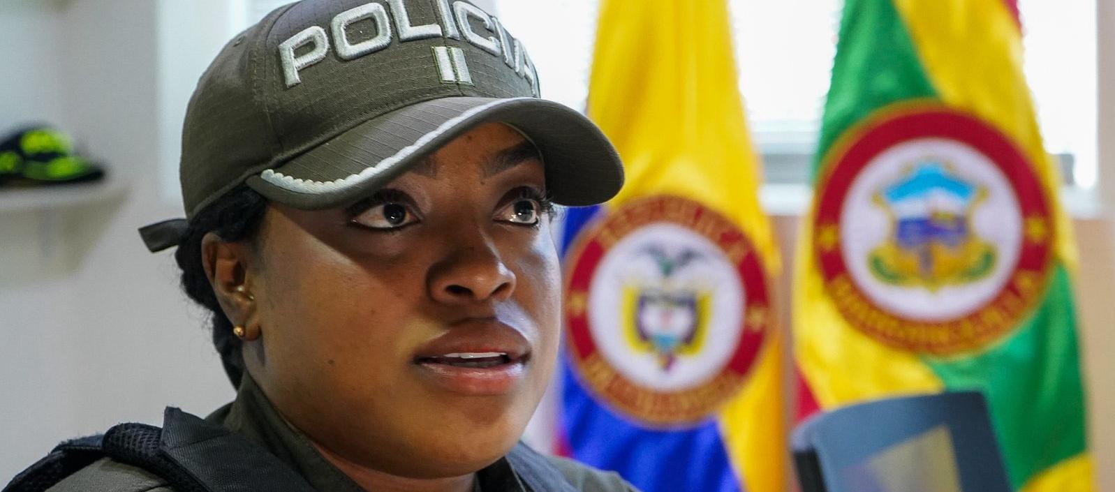Teniente Saidy Melissa Martínez Díaz, jefa del Grupo de Prevención del Gaula de la Policía Metropolitana de Barranquilla.