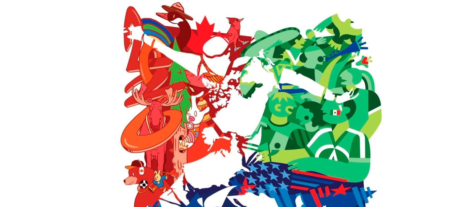 Afiche oficial del Mundial 2026. 