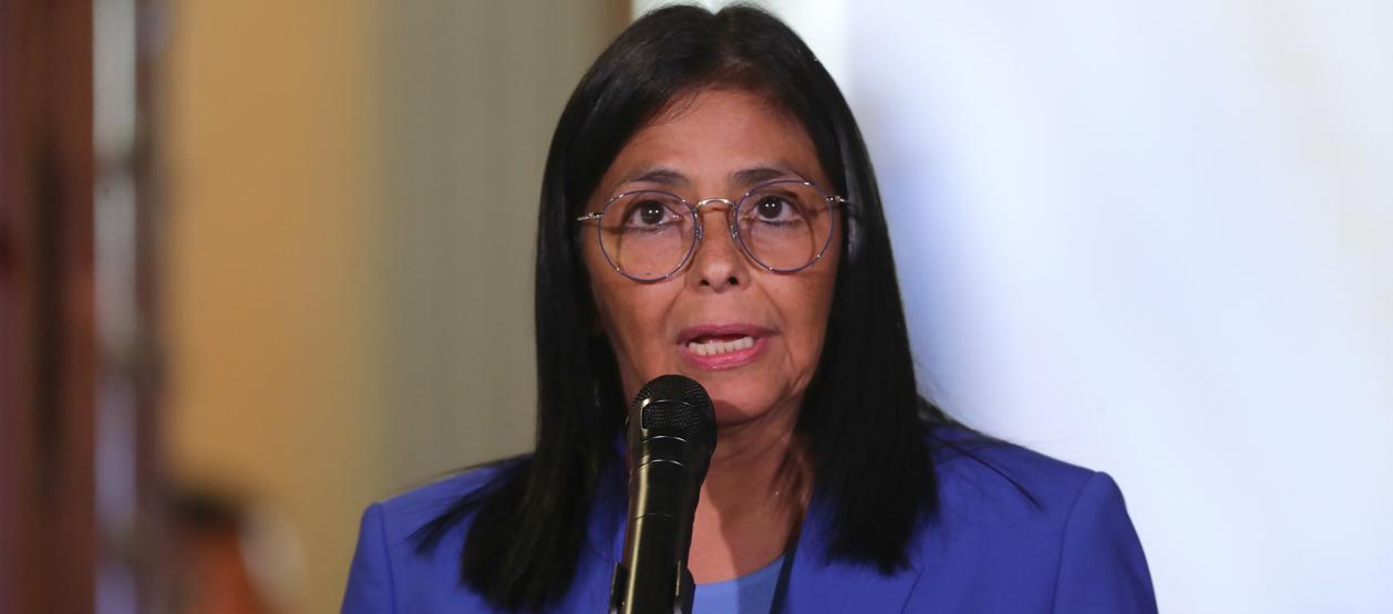 Delcy Rodríguez, presidenta encargada de Venezuela. 