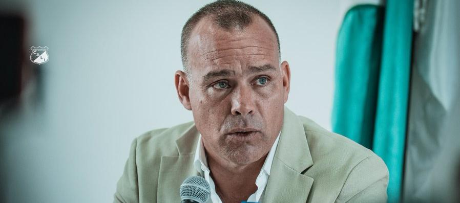 Rafael Dudamel durante su presentación como nuevo técnico del Deportivo Cali