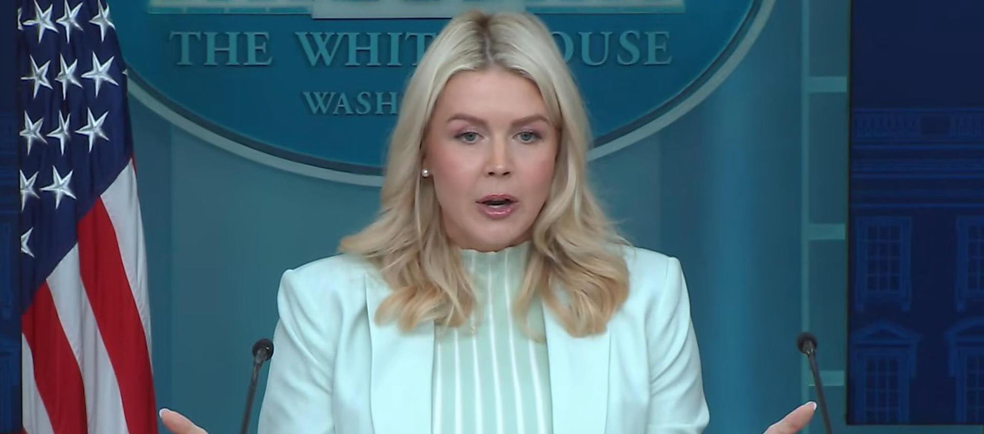 Portavoz de la Casa Blanca,  Karoline Leavitt.