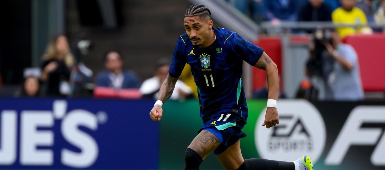 Raphinha, delantero del Barcelona y de la selección brasileña.