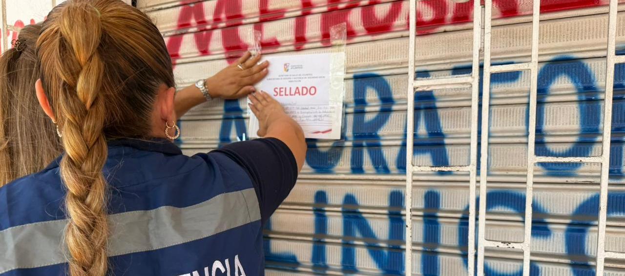 Momentos del cierre de IPS en Soledad. 