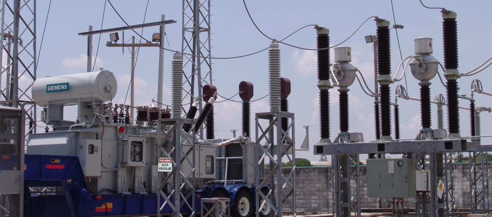 Subestación eléctrica. Imagen de referencia.