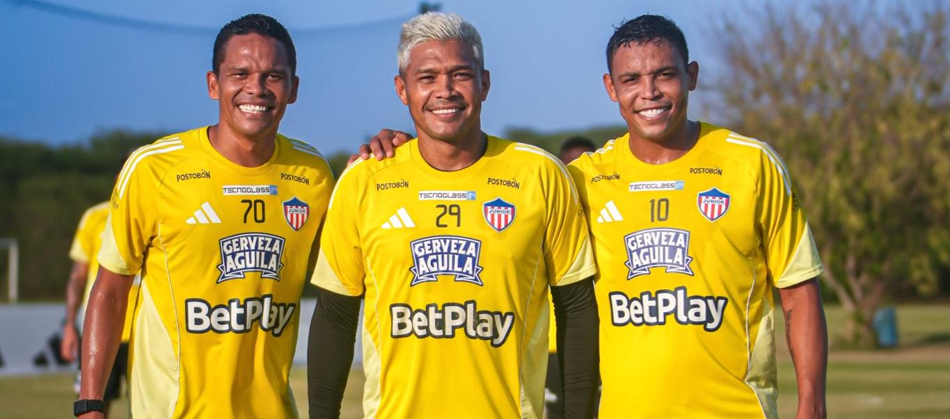 Carlos Bacca, Teo Gutiérrez y Luis Muriel, trío de goleadores del Junior.