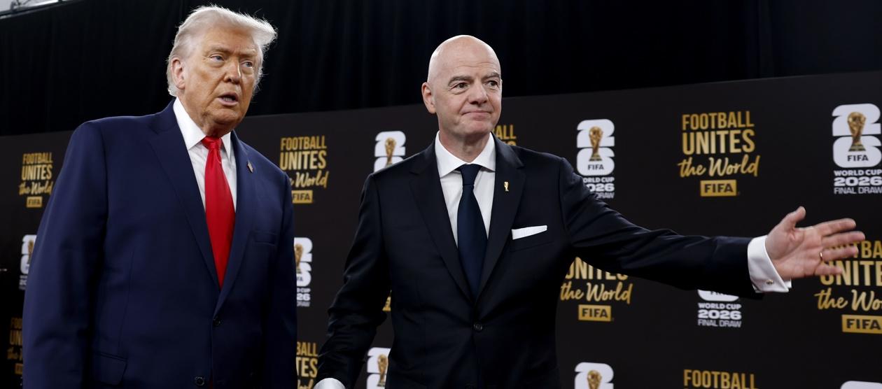 El presidente de Estados Unidos, Donald Trump, y el presidente de la Fifa, Gianni Infantino.