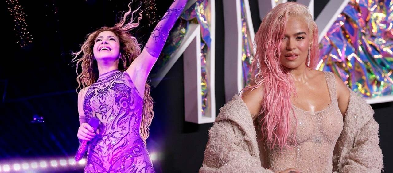 Shakira y Karol G, dos artistas que han llevado en nombre de Colombia a escenarios internacionales. 