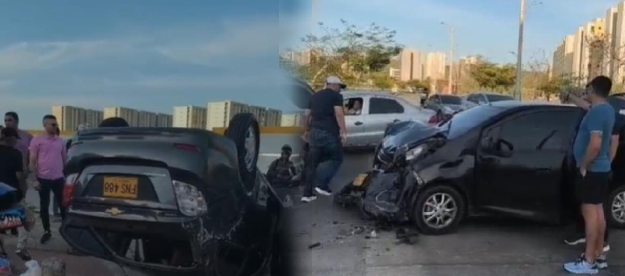 Los dos vehículos implicados en el accidente. 