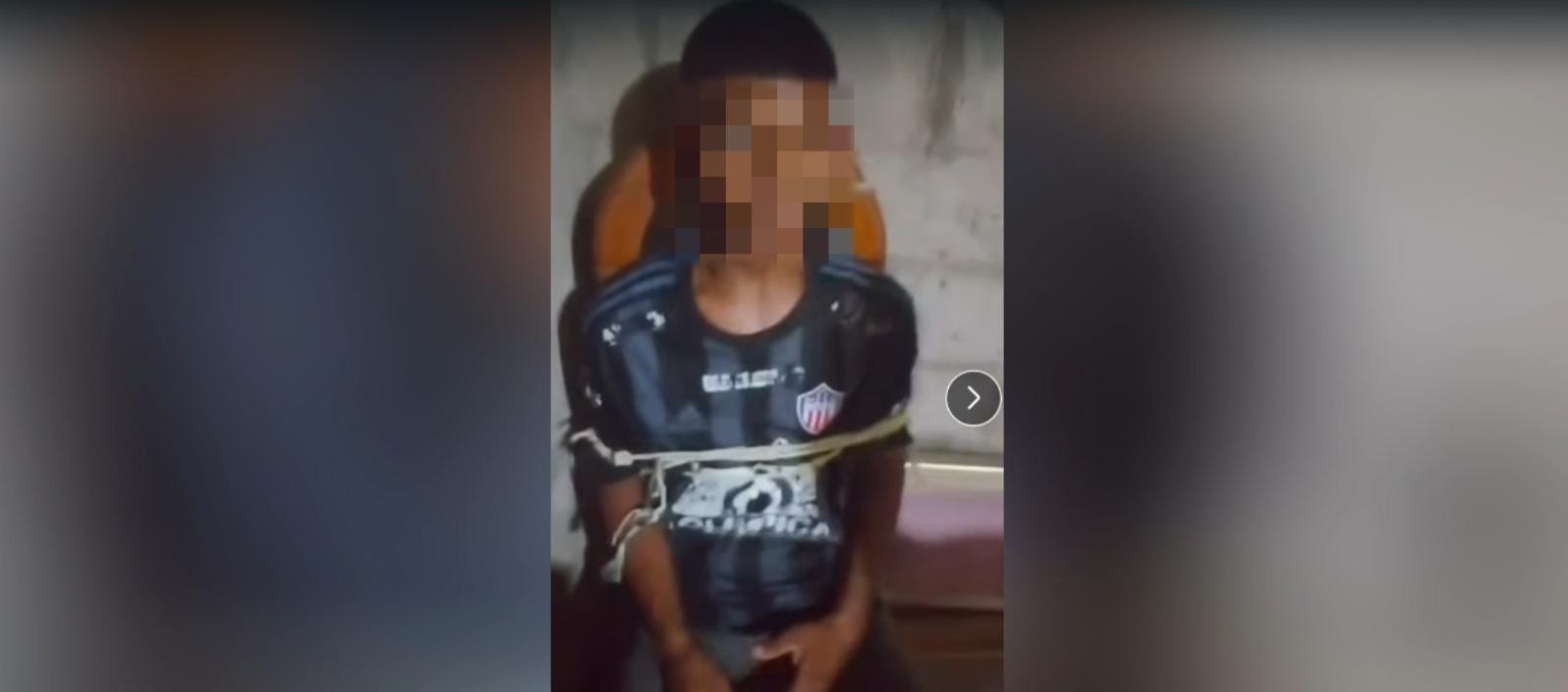 El menor asesinado durante el video que circula en redes sociales.
