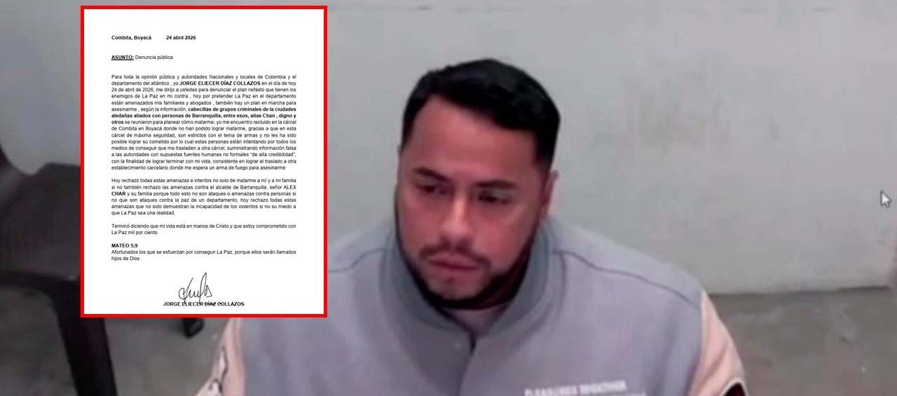 Jorge Eliécer Díaz Collazos y la carta enviada a las autoridades. 