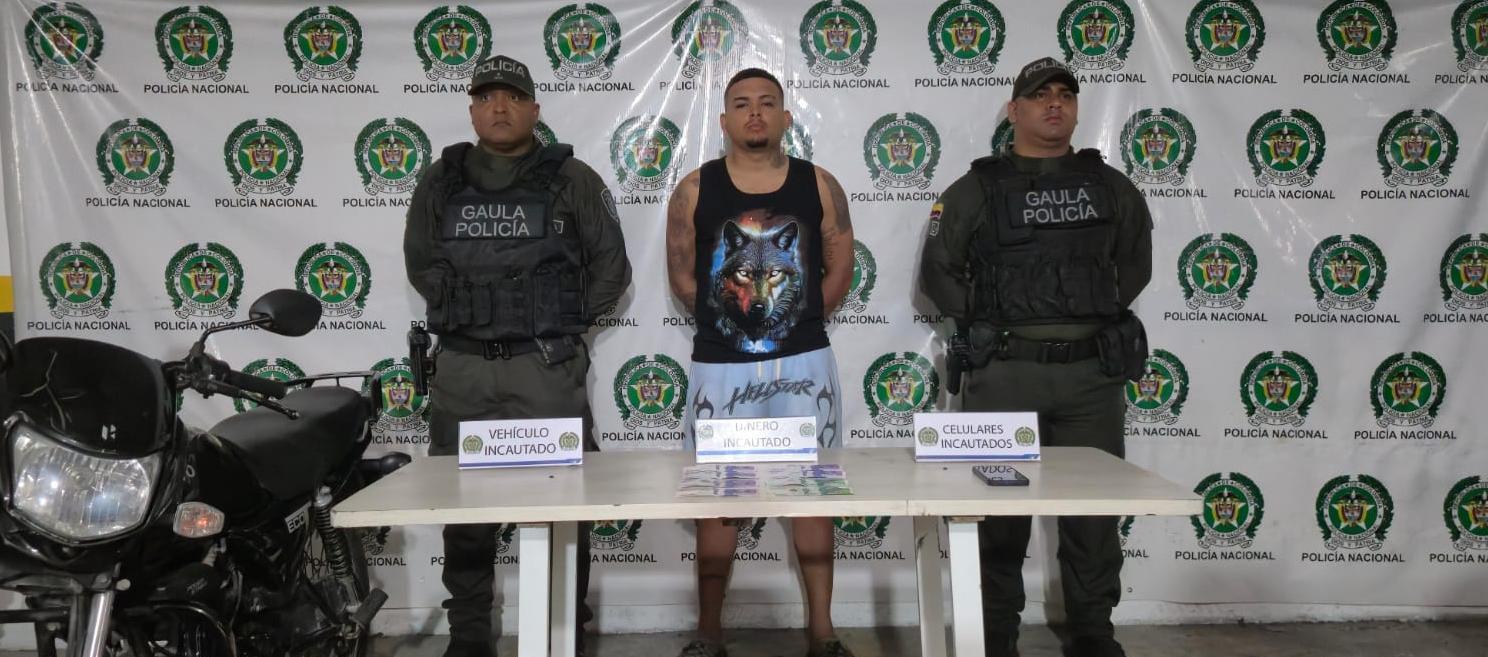 La captura se realizó por parte del Gaula de la Policía. 