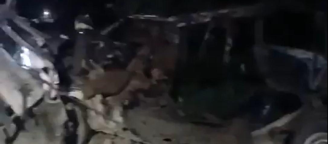 El vehículo usado para el atentado.