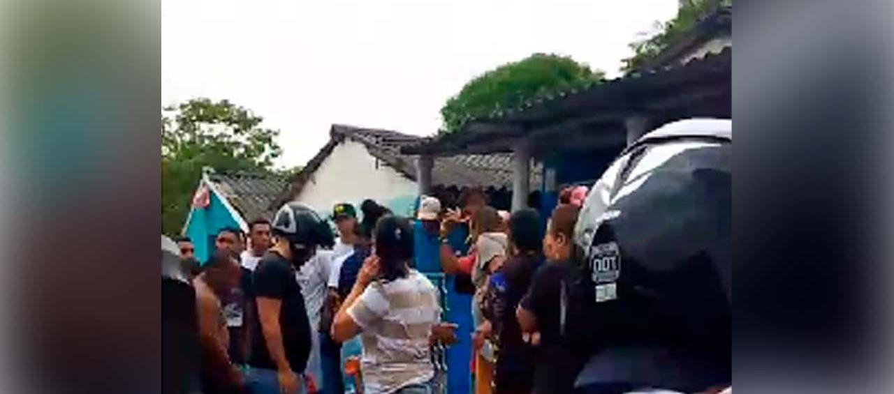 Lugar donde se presentó el ataque sicarial en el barrio El Carmen este sábado. 