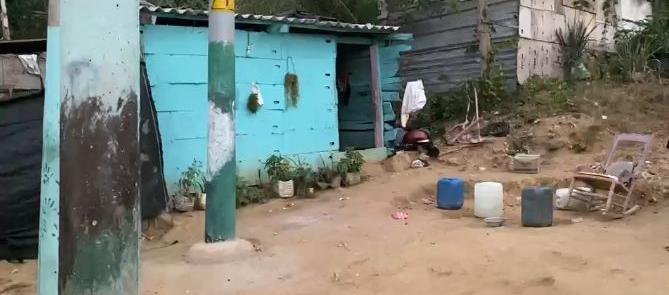 Vivienda donde ocurrió el atentado.