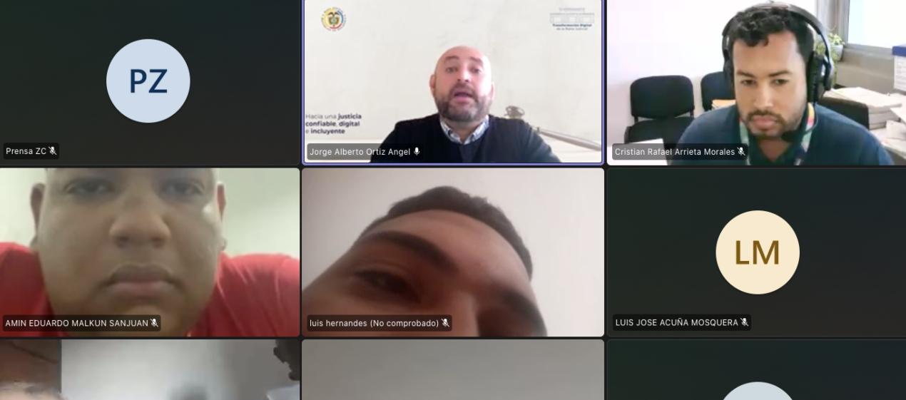 Aspecto de la audiencia de este viernes ante el Juzgado 14 Penal Municipal con control de Garantías. 