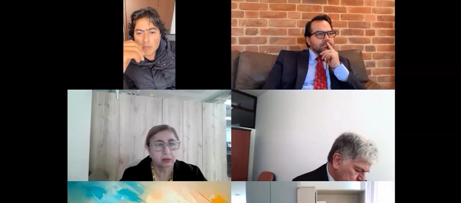 Aspecto de la audiencia virtual de este lunes contra Nicolás Petro. 