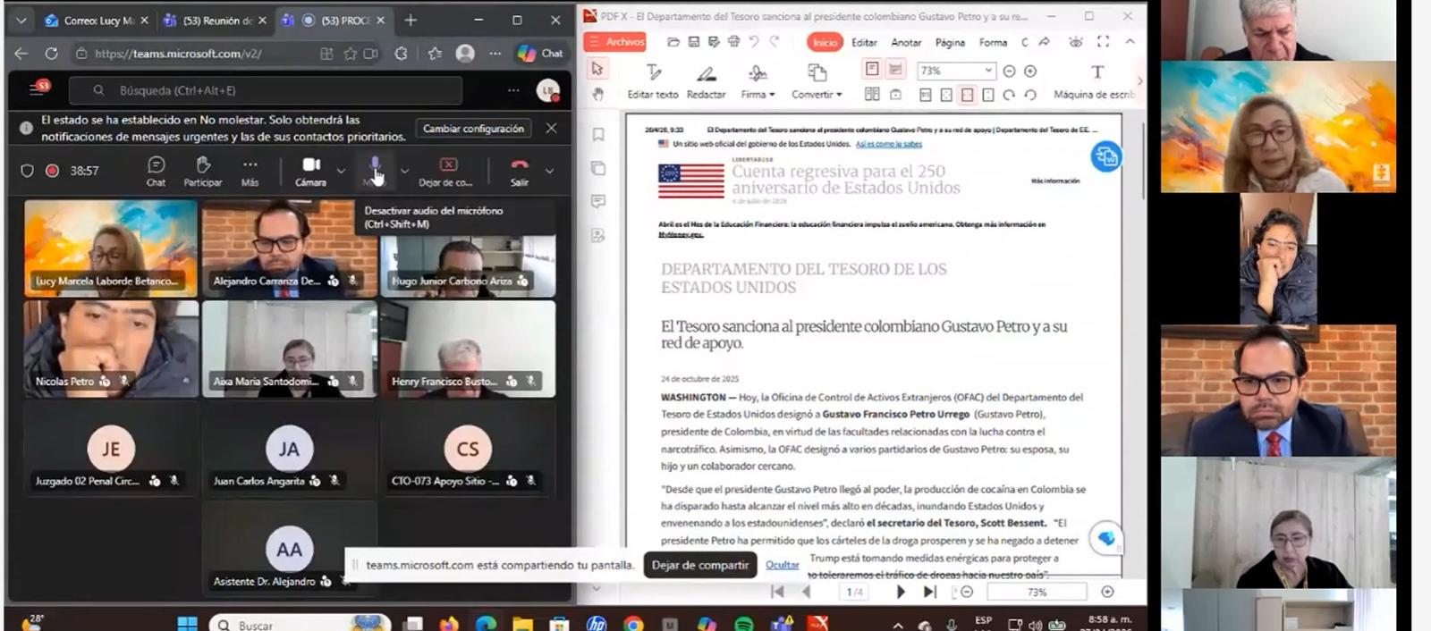 Audiencia preliminar de juicio a Nicolás Petro
