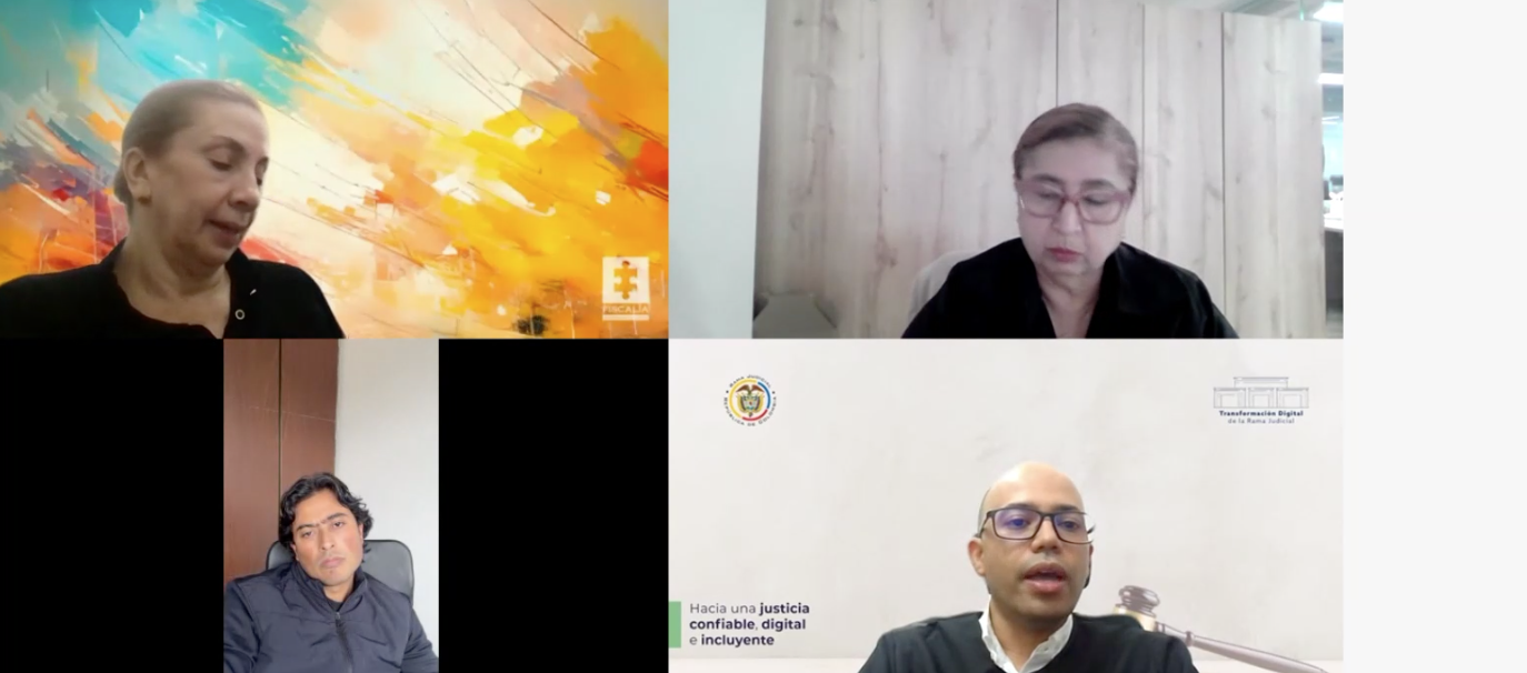 Nicolás Petro en la audiencia de este jueves. 