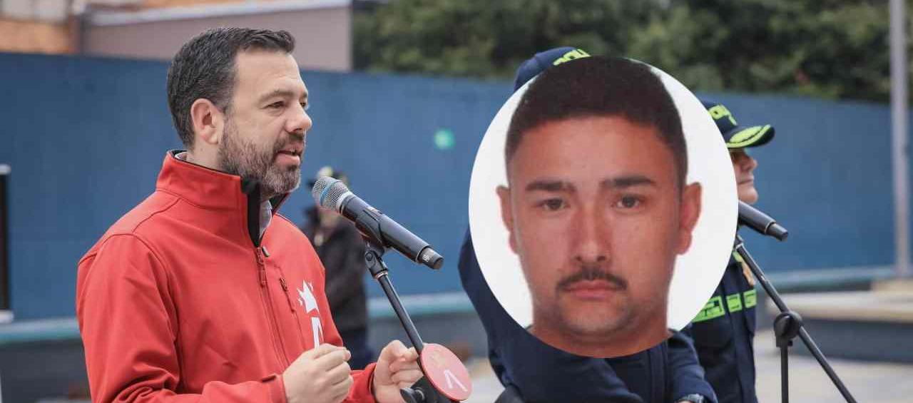 El alcalde de Bogotá, Carlos Fernando Galán, y alias 'El Montañero'.