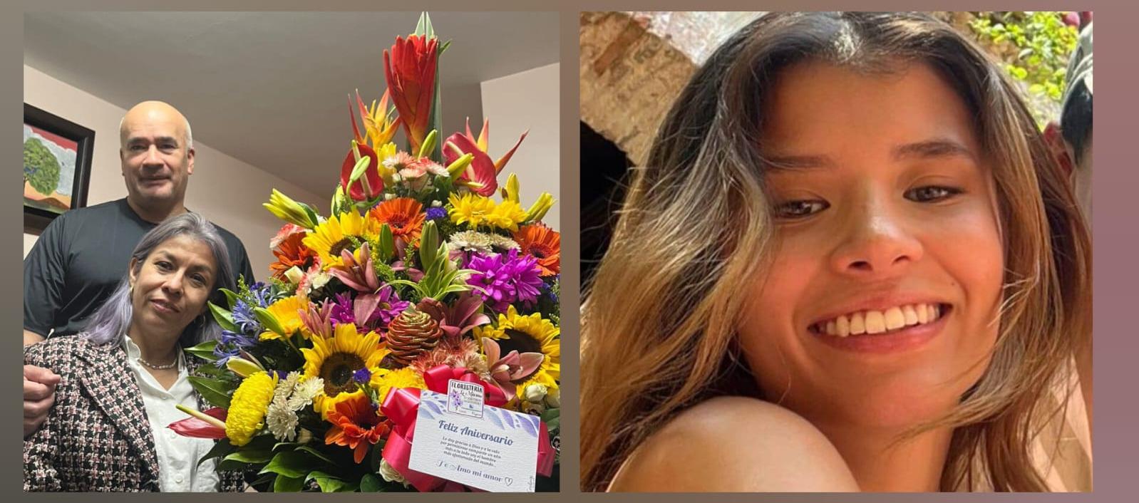 Carlos Hernández, su esposa Lucy Díaz y Tatiana.