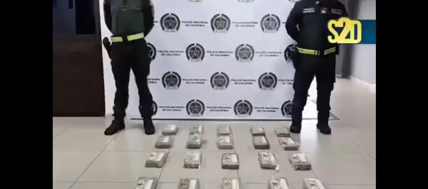 Droga incautada por la Policía en el puerto de la capital del Atlántico.