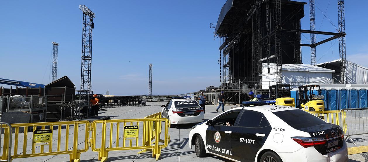 Lugar donde se instala el escenario del megaconcierto.