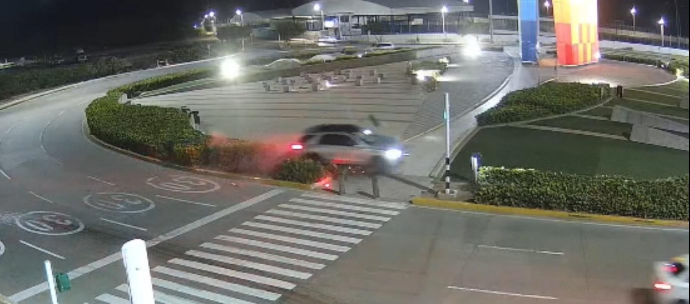 Momento del accidente.