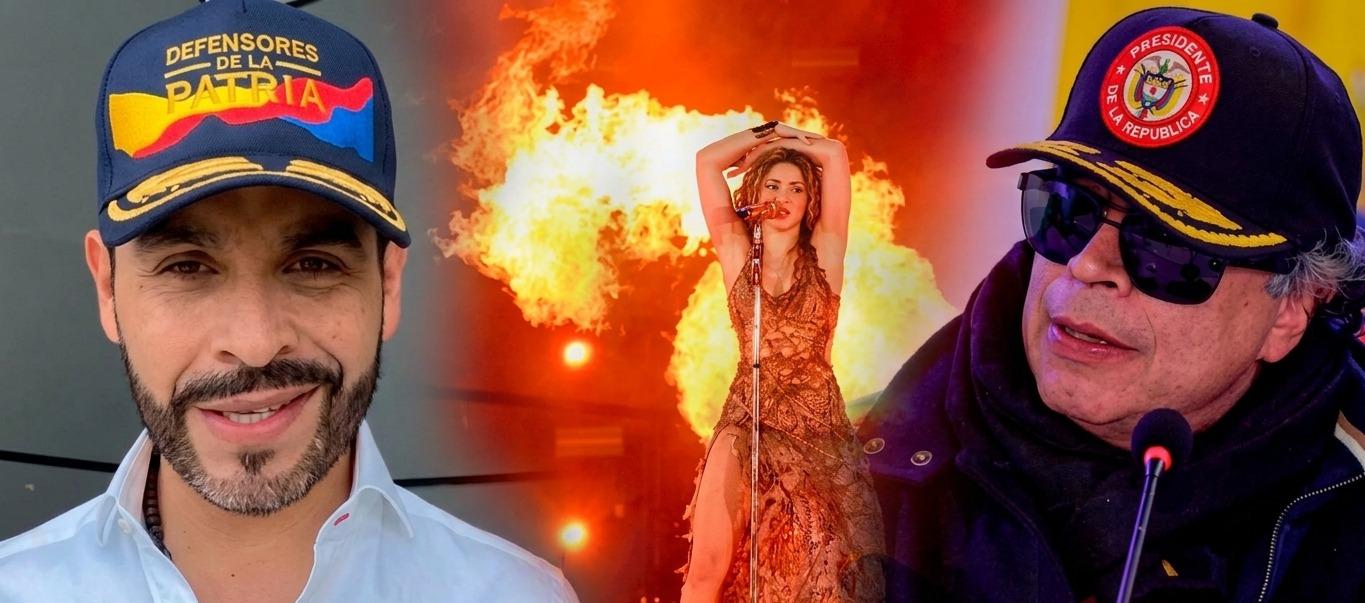 Abelardo De La Espriella, Shakira y Gustavo Petro.