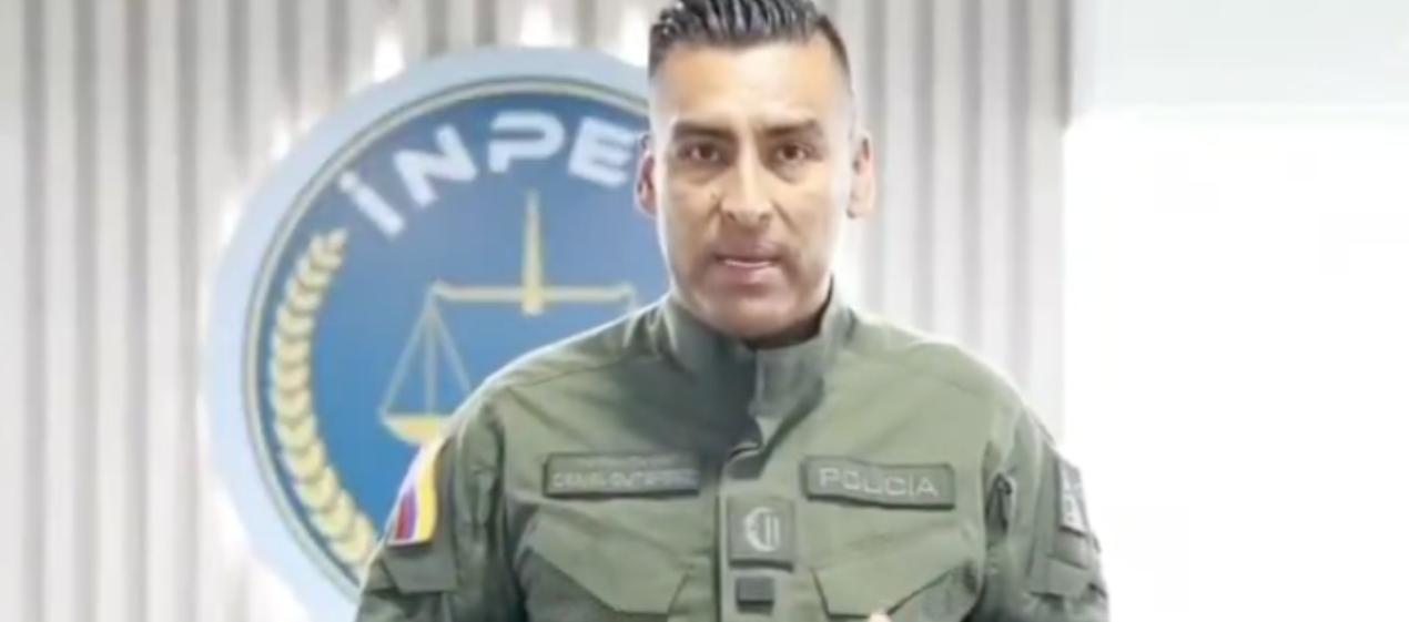 El director del Inpec, teniente coronel Daniel Fernando Gutiérrez. 