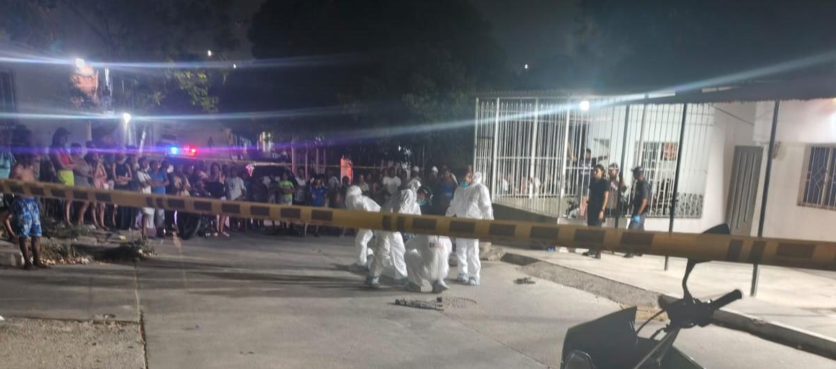 Escenario de crimen en Evaristo Sourdís. 
