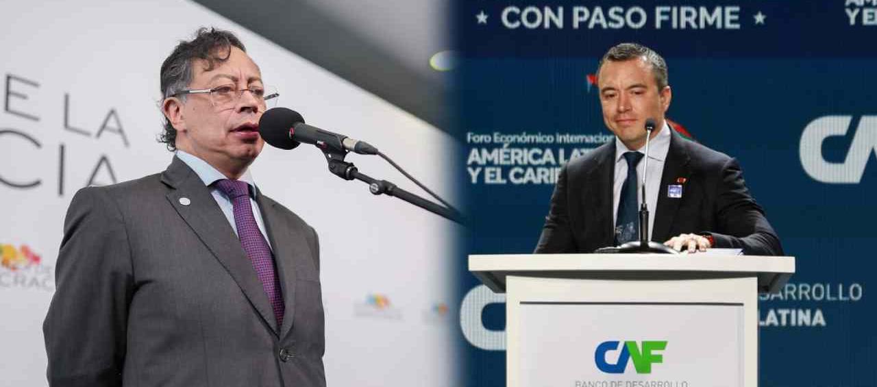 El Presidente Gustavo Petro y su homólogo Daniel Noboa.