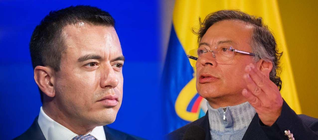 El Presidente de Ecuador, Daniel Noboa, y el Presidente Petro.