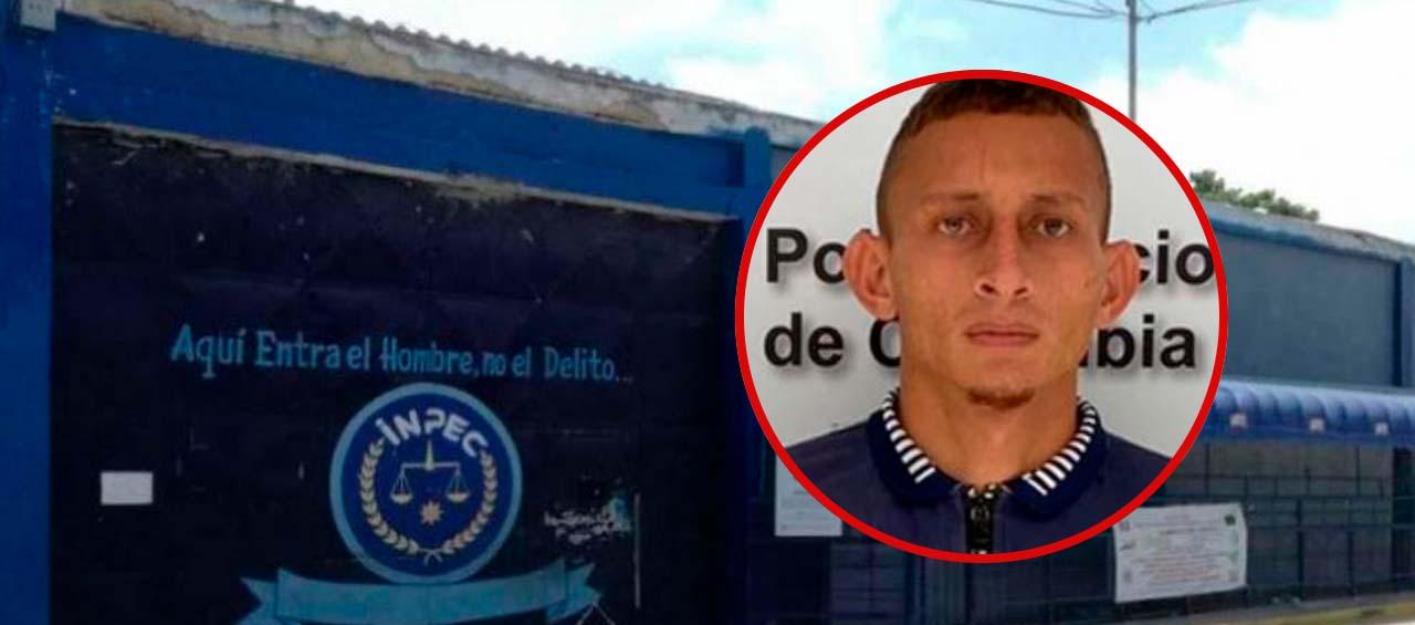Omar Acuña Machado y una fachada de la Penitenciaría de El Bosque