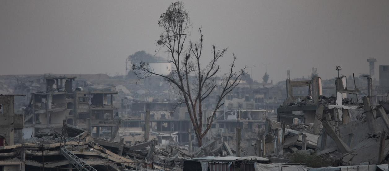 Destrucción en Gaza por los ataques de Israel.