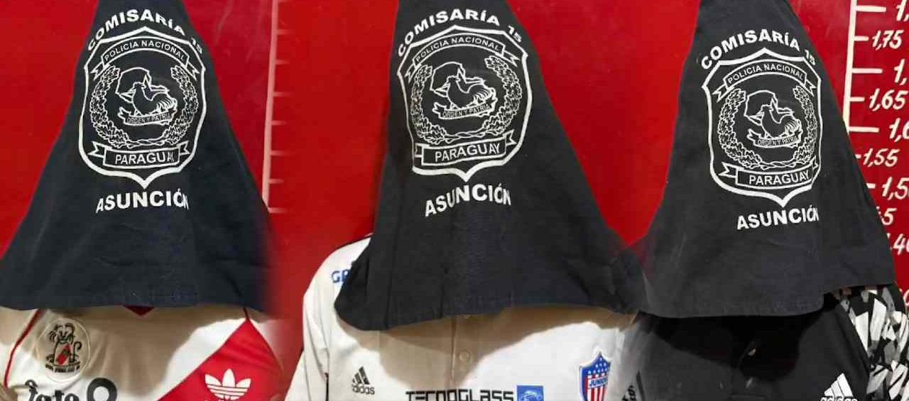 Hinchas de Junior capturados.