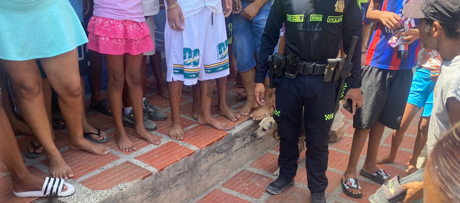 Sitio donde quedó tendido en el hombre en el barrio Carrizal. 