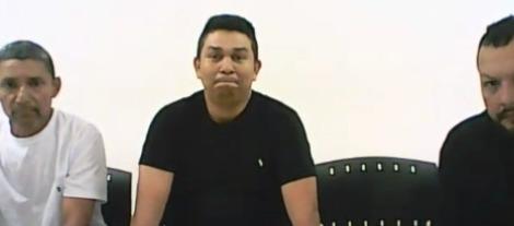 Los tres integrantes del presunto grupo delictivo.