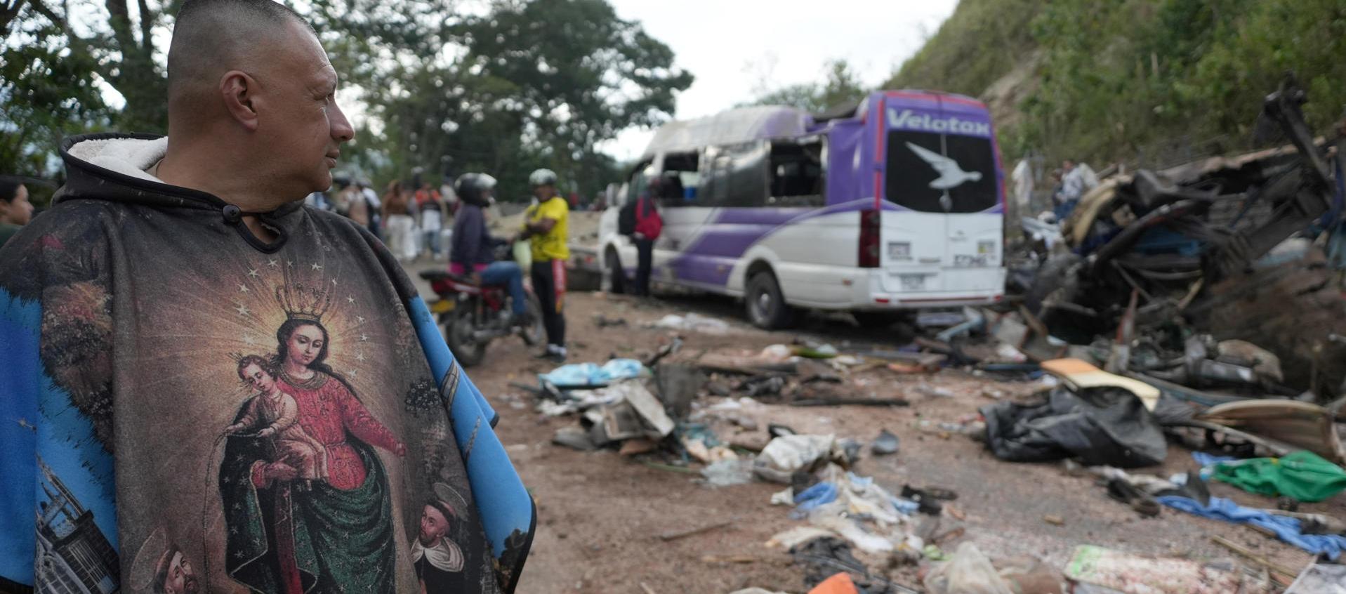 Lugar del atentado en la Vía Panamericana, en Cauca. 