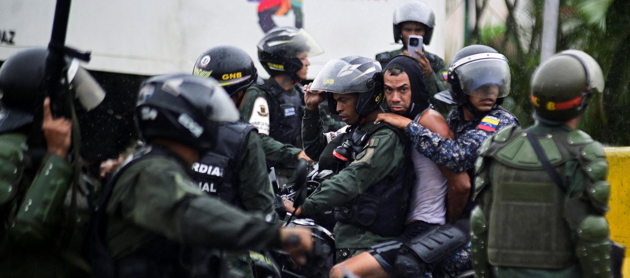 Captura de manifestantes revelados por Venezuela Foro Penal. 