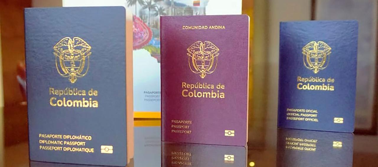 Nuevo pasaporte en Colombia