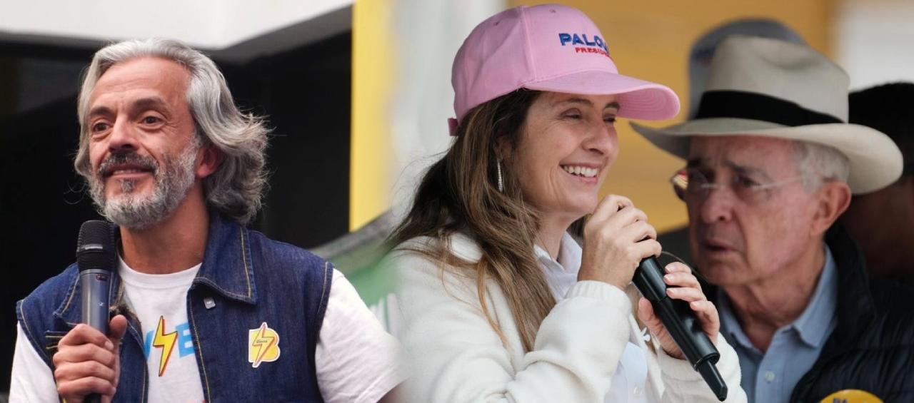 Juan Daniel Oviedo, Paloma Valencia y Álvaro Uribe Vélez.